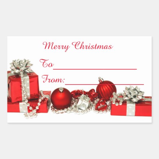 Joyeux étiquette Sticker de Noël (Devant)
