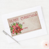 Joyeux Étiquettes cadeaux de Noël | Cloches rouges (Enveloppe)