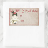 Joyeux Étiquettes cadeaux de Noël | Lite Golden Be (Sac)