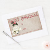 Joyeux Étiquettes cadeaux de Noël | Lite Golden Be (Enveloppe)