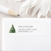 Joyeux Étiquettes de adresse d'arbre de Noël pour  (En situation)