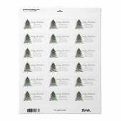 Joyeux Étiquettes de adresse de Noël (Feuille entière)