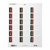 Joyeux Étiquettes de adresse de Noël (Feuille entière)