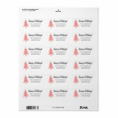 Joyeux Étiquettes de adresse de vacances (Feuille entière)