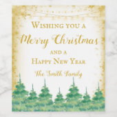 Joyeux Étiquettes de Noël, Étiquettes Vins de Noël (Étiquettes simples)