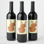 Joyeux Étiquettes du lapin de Pâques (Bouteilles)