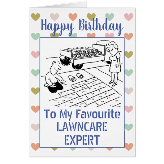 Joyeux expert en soins de pelouse d'anniversaire (Devant)