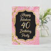 Joyeux Fabuleux 40e anniversaire Invitation Party (Debout devant)