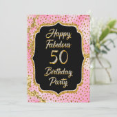 Joyeux Fabuleux 50e anniversaire Invitation Party (Debout devant)