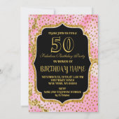 Joyeux Fabuleux 50e anniversaire Invitation Party (Dos)