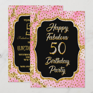 Joyeux Fabuleux 50e anniversaire Invitation Party