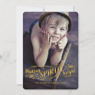 Joyeux faire des esprits brillant Carte photo de v