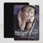 Joyeux faire des esprits brillant Carte photo de v (Devant / Derrière)