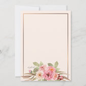 Joyeux Faire-part de mariage Floral (Dos)