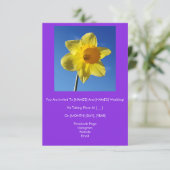 Joyeux Faire-part de mariage Jaune Daffodil (Debout devant)