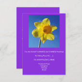 Joyeux Faire-part de mariage Jaune Daffodil (Devant / Derrière)