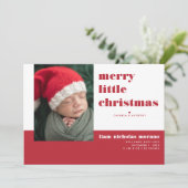 Joyeux Faire-part de naissance de Noël (Debout devant)