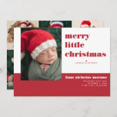 Joyeux Faire-part de naissance de Noël (Devant / Derrière)