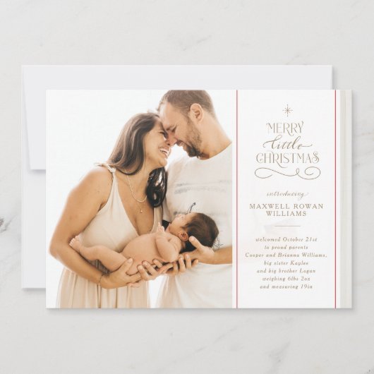 Joyeux Faire-part de naissance de Noël (Devant)