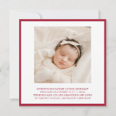 Joyeux Faire-part de naissance de Noël (Dos)