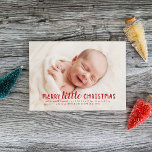 Joyeux Faire-part de naissance de Noël<br><div class="desc">Envoyez une petite joie de Noël en annonçant l'arrivée de votre petit avec ce faire-part de naissance de vacances photo à fond.</div>