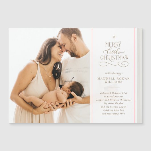 Joyeux Faire-part de naissance de Noël (Devant)