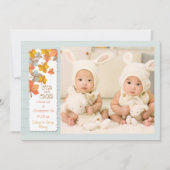 Joyeux Faire-part de naissance photo d'automne (Devant)