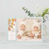 Joyeux Faire-part de naissance photo d'automne (Debout devant)