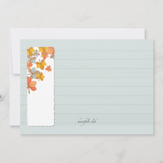 Joyeux Faire-part de naissance photo d'automne (Dos)