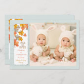 Joyeux Faire-part de naissance photo d'automne (Devant / Derrière)