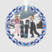 Joyeux Festif bleu Noël Photo Cadre (dos)