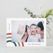 Joyeux Festif moderne Carte photo de Noël (Debout devant)