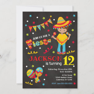 Joyeux Fête Mexicaine Invitation Anniversaire Tabl
