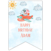 Joyeux fête pilote d'éléphant du drapeau à flots d (Premier drapeau)