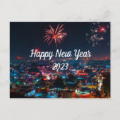 Joyeux feu d'artifice du Nouvel An dans la carte p (Devant)