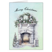 Joyeux feu de Noël brûlant coeur (Devant)