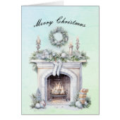 Joyeux feu de Noël brûlant coeur (Devant)