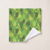 Joyeux Feuilles luxuriants - motif de surface tran (Gant de toilette)