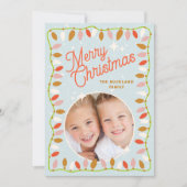 Joyeux feux de Noël Carte photo une photo (Devant)