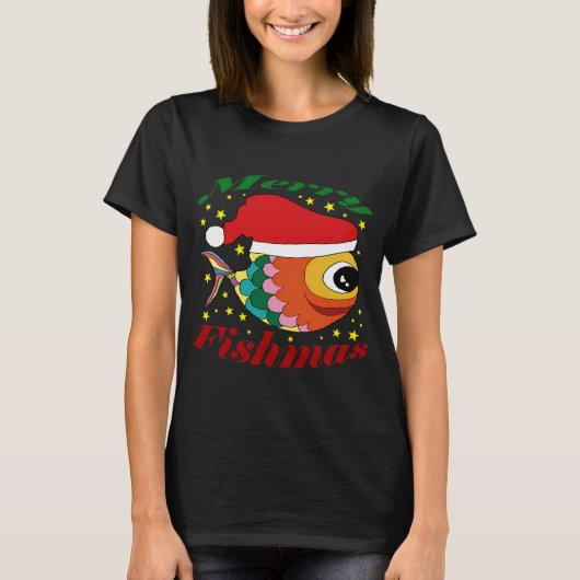 Joyeux Fishmas Sweat de Noël Moche Drôle de Pêche (Devant)