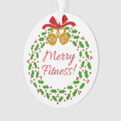 Joyeux Fitness Wreath Acryllique Circle Ornament (devant)