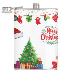 Joyeux flacon de vin de Noël