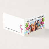 Joyeux Flamant rose de Noël Photo de famille (Outside)