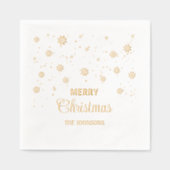 Joyeux flocons de neige de Noël, nom personnalisé (Recto)