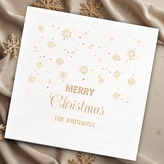 Joyeux flocons de neige de Noël, nom personnalisé