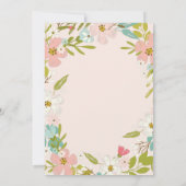 Joyeux floral | Invitation Baby shower rose (Dos)