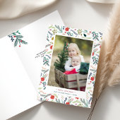 Joyeux Foliage | Carte photo de vacances plié