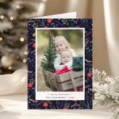 Joyeux Foliage | Carte photo de vacances plié