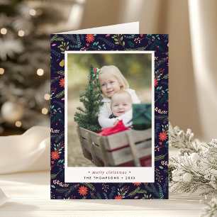 Joyeux Foliage Carte photo de vacances plié