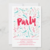 Joyeux Foliage Noël Fête Invitation (Devant)